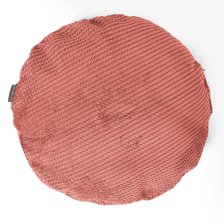 Round Scatter Cushion Cover 50cm - Pom Pom Pumpkin Orange 01
