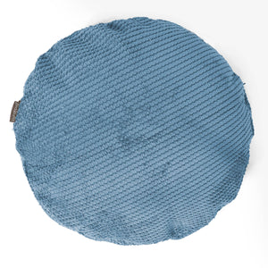Round Scatter Cushion Cover 50cm - Pom Pom Sky Blue