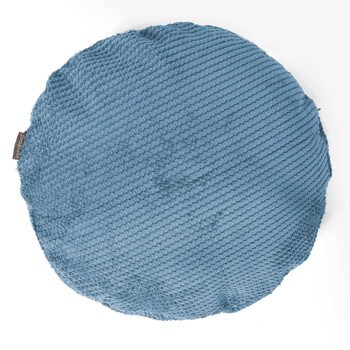 Round Scatter Cushion Cover 50cm - Pom Pom Sky Blue 01