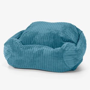 Sabine Bean Bag Armchair - Cord Aegean Blue