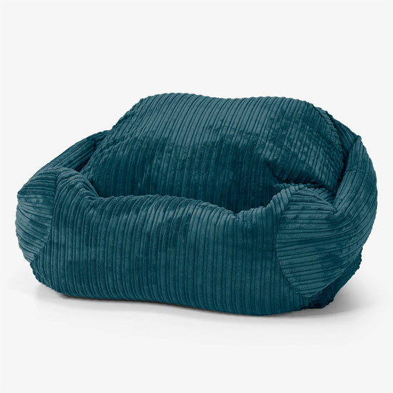 Sabine Bean Bag Armchair - Cord Teal Blue 01
