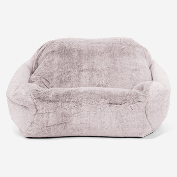 Sabine Bean Bag Armchair - Fluffy Faux Fur Rabbit Dusty Pink 02