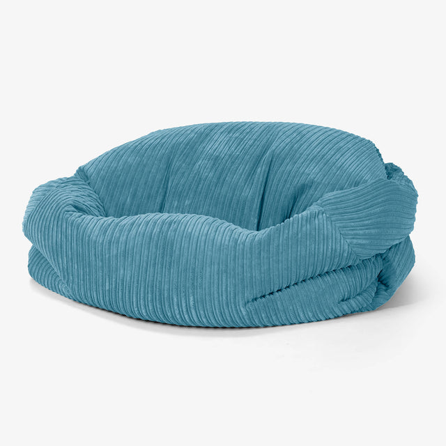 Sabine Bean Bag Sofa - Cord Aegean Blue 01