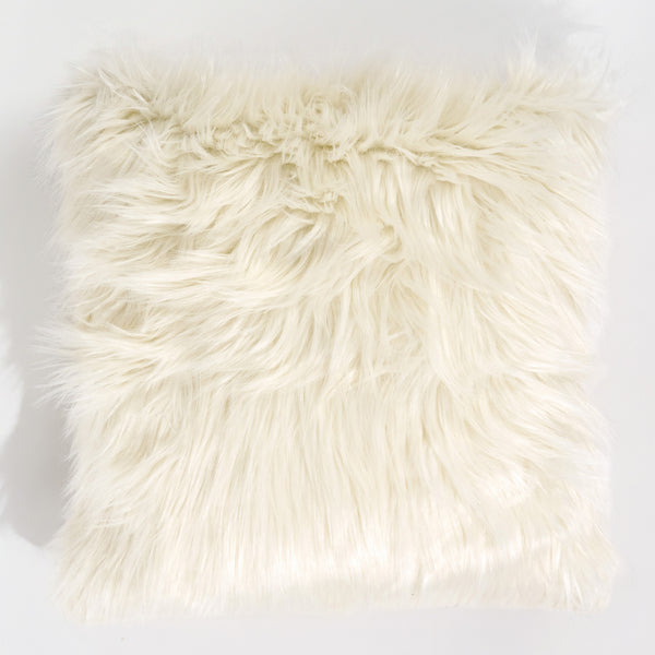 Scatter Cushion Cover 47 x 47cm - Mongolian Fur Cream