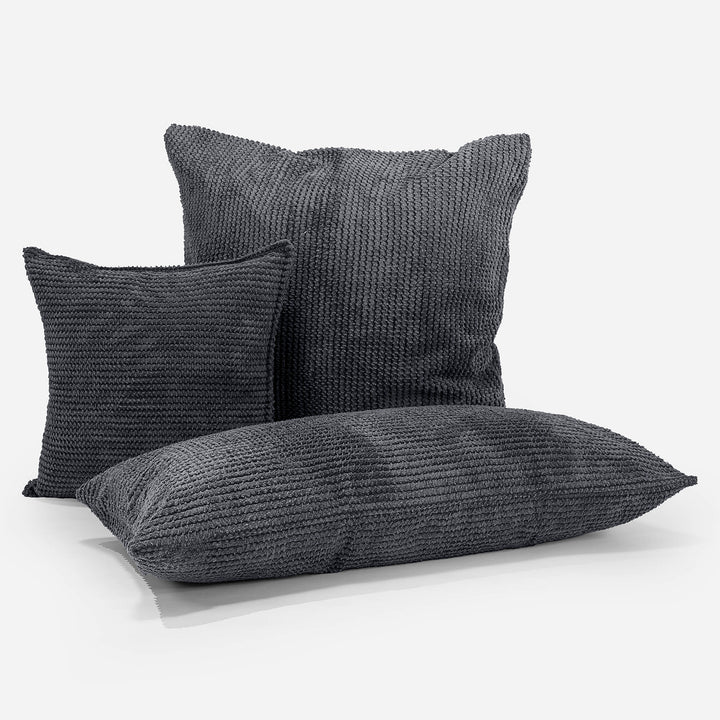 Scatter Cushion Cover 47 x 47cm - Pom Pom Black 04