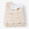 Sherpa Throw / Blanket - Bubble Faux Fur Cream