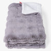Sherpa Throw / Blanket - Bubble Faux Fur Grey