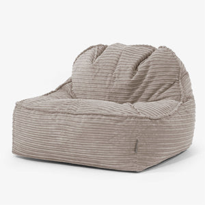 Sloucher Bean Bag Chair 2.0 - Cord Dovetail Grey