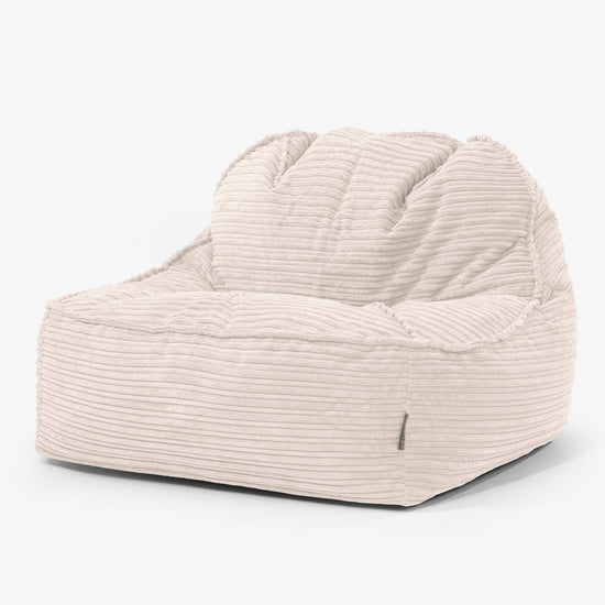 Sloucher Bean Bag Chair 2.0 - Cord Ivory 01