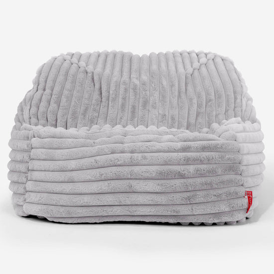 Sloucher Bean Bag Chair - Ultra Plush Cord Grey 02