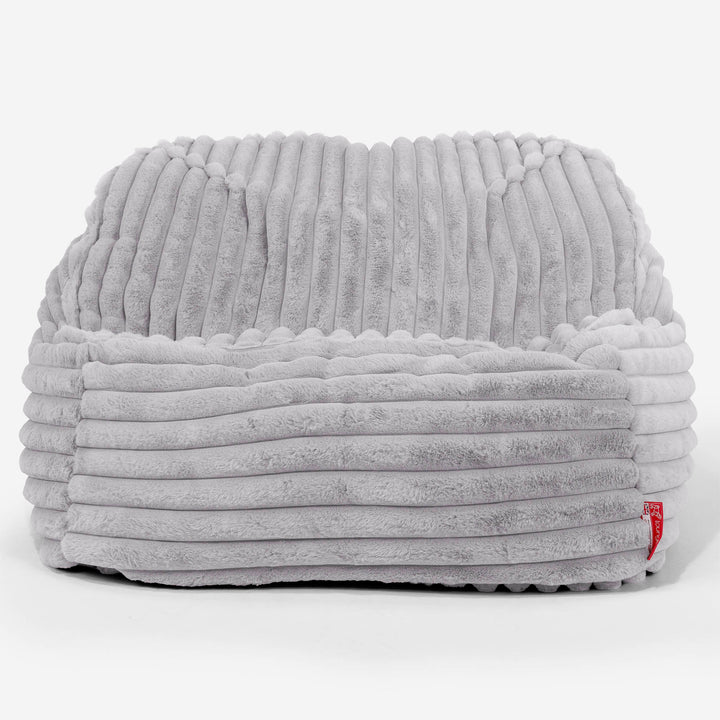 Sloucher Bean Bag Chair - Ultra Plush Cord Grey 02