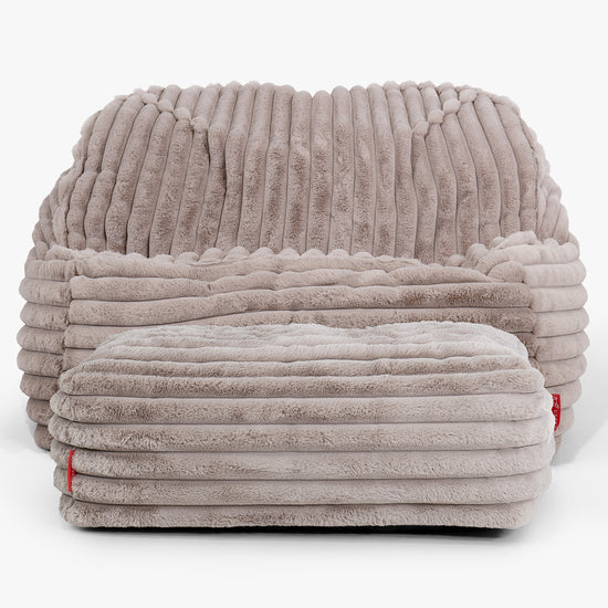 Sloucher Bean Bag Chair - Ultra Plush Cord Minky 03