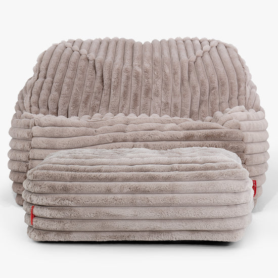 Sloucher Bean Bag Chair - Ultra Plush Cord Minky 03