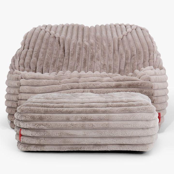 Sloucher Bean Bag Chair - Ultra Plush Cord Minky 03