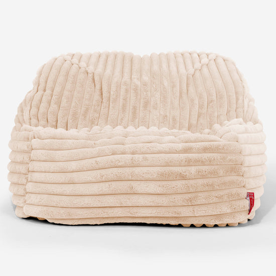 Sloucher Bean Bag Chair - Ultra Plush Cord Peach 02
