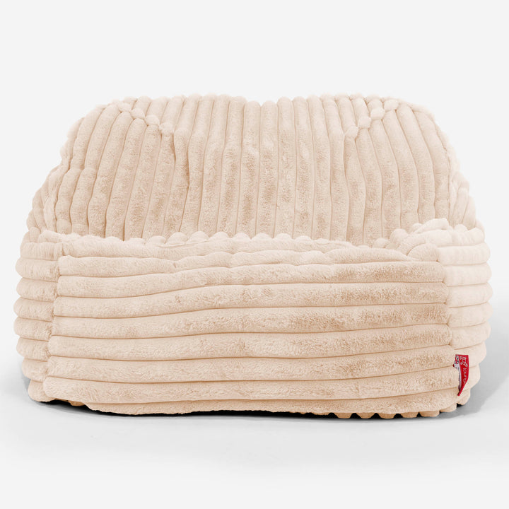 Sloucher Bean Bag Chair - Ultra Plush Cord Peach 02