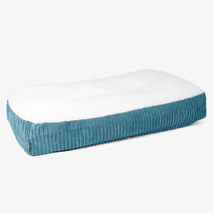 Sloucher XL Dog Bed - Sherpa & Cord Aegean Blue
