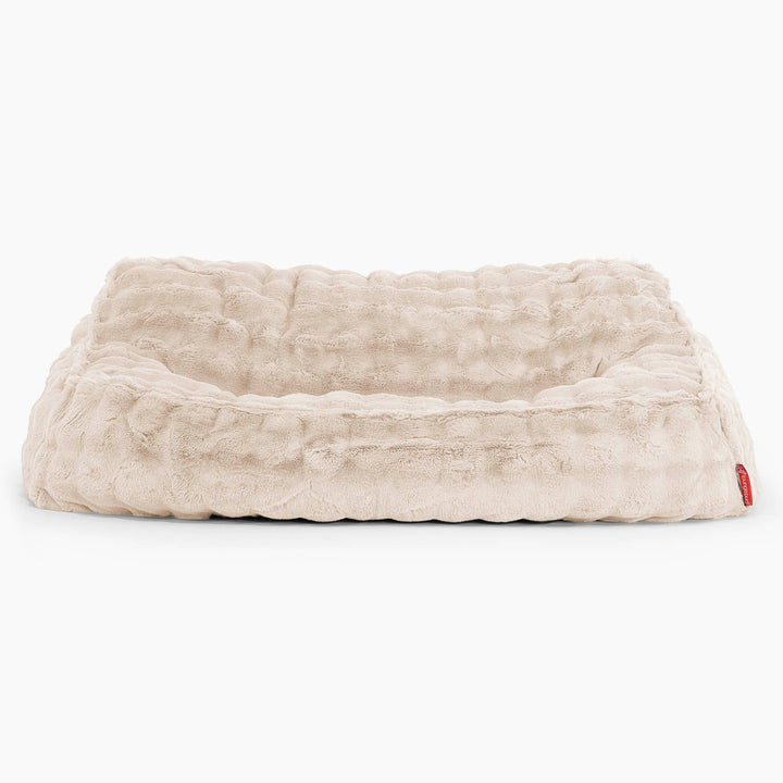 Sloucher Bean Bag Sofa - Bubble Faux Fur Cream 02