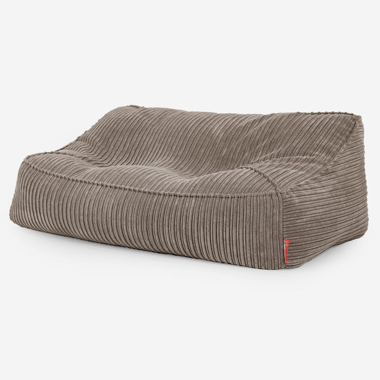 Sloucher Bean Bag Sofa - Cord Dovetail Grey 01
