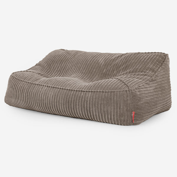 Sloucher Bean Bag Sofa - Cord Dovetail Grey 01