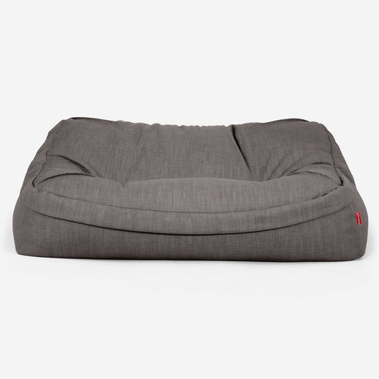 Sloucher Bean Bag Sofa - Linen Look Slate Grey 02