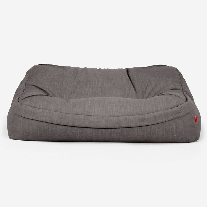 Sloucher Bean Bag Sofa - Linen Look Slate Grey 02