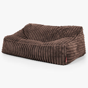 Sloucher Bean Bag Sofa - Ultra Plush Cord Sable