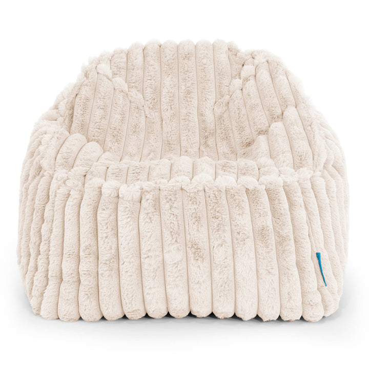 Sloucher Child's Bean Bag 2-6 yr - Ultra Plush Cord Cream 02