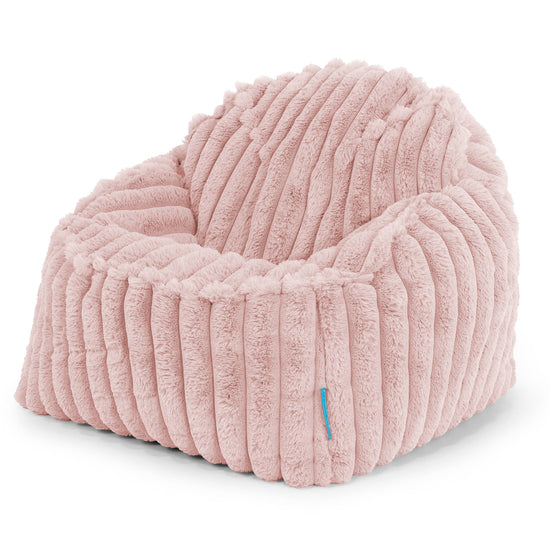 Sloucher Child's Bean Bag 2-6 yr - Ultra Plush Cord Dusty Pink 01