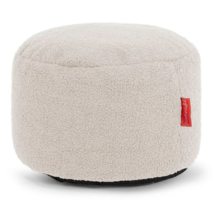 Small Round Footstool - Boucle Ivory