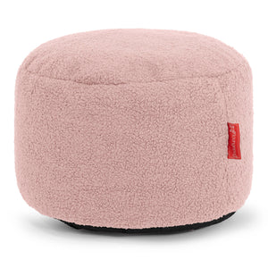 Small Round Footstool - Boucle Pink