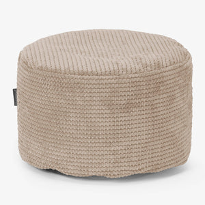 Small Round Footstool - Pom Pom Ivory
