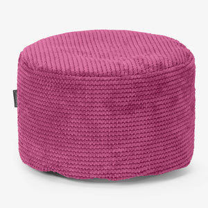 Small Round Footstool - Pom Pom Pink