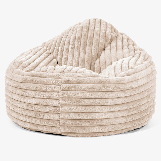 Archi Bean Bag Chair - Ultra Plush Cord Cream 01