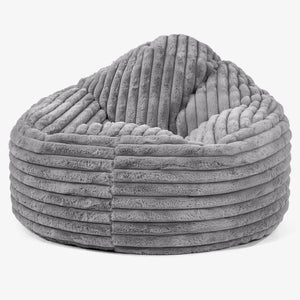 Archi Bean Bag Chair - Ultra Plush Cord Grey