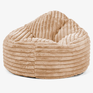 Archi Bean Bag Chair - Ultra Plush Cord Peach
