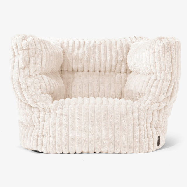 Albert Bean Bag Armchair 2.0 - Ultra Plush Cord Cream 01