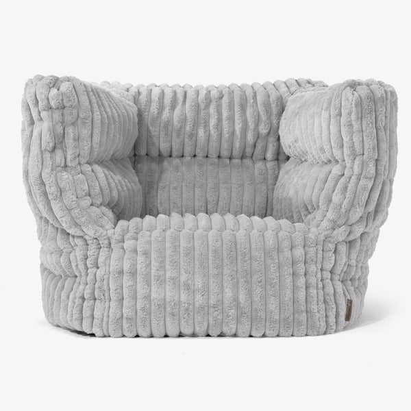 Albert Bean Bag Armchair 2.0 - Ultra Plush Cord Grey 01