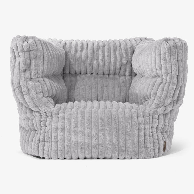 Albert Bean Bag Armchair 2.0 - Ultra Plush Cord Grey 01