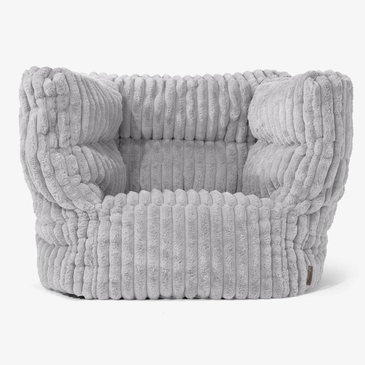 Albert Bean Bag Armchair 2.0 - Ultra Plush Cord Grey 01