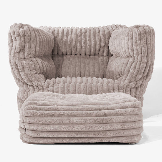 Albert Bean Bag Armchair 2.0 - Ultra Plush Cord Minky 02