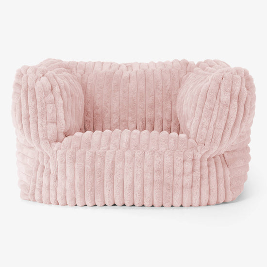 Albert Bean Bag Armchair - Ultra Plush Cord Dusty Pink 01