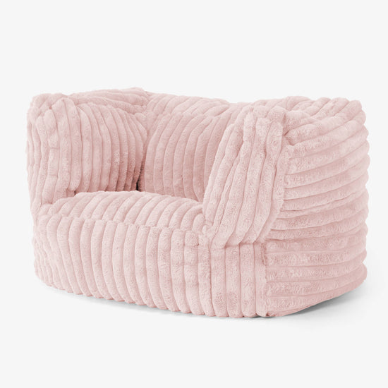 Albert Bean Bag Armchair - Ultra Plush Cord Dusty Pink 03