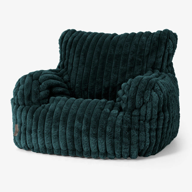 Josephine Bean Bag Armchair - Ultra Plush Cord Teal 01