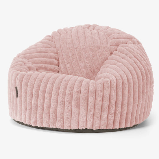 Classic Bean Bag Chair - Ultra Plush Cord Dusty Pink 01