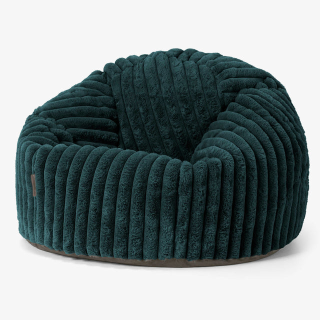 Classic Bean Bag Chair - Ultra Plush Cord Teal 01