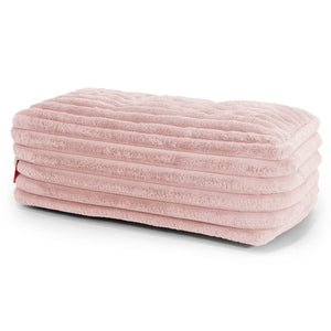 Large Footstool - Ultra Plush Cord Dusty Pink