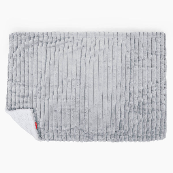 Sherpa Throw / Blanket - Ultra Plush Cord Duck Egg Blue Fabric Close-up Image