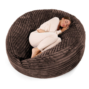 Mega Mammoth Bean Bag Sofa - Ultra Plush Cord Sable