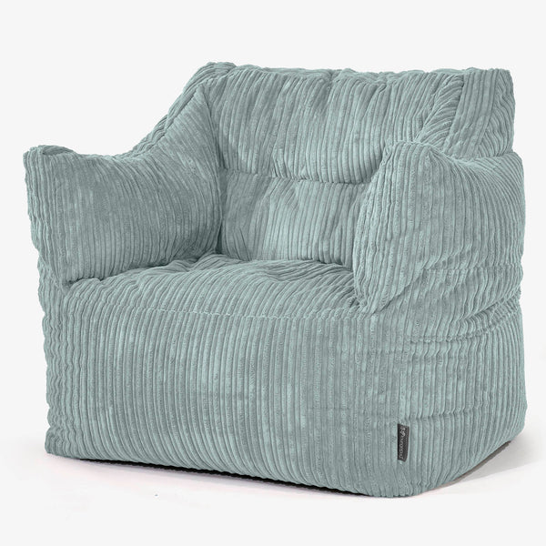 Victor Bean Bag Armchair - Cord Mint Green 01
